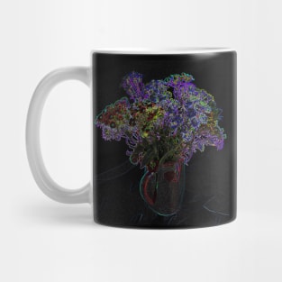 Black Panther Art - Flower Bouquet with Glowing Edges 13 Mug